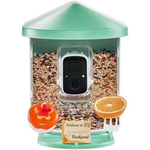 Smart Bird Feeder with Camera 2K HD AI Identify 10000 Bird Species