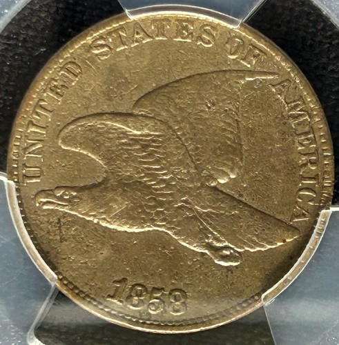 Multi D/D/O 1858 Large Letter Flying Eagle Cent. PCGS VF Details. - Picture 4 of 7