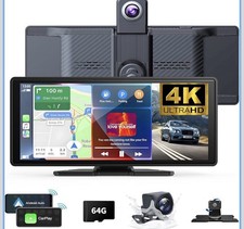 Wireless Carplay Screen for Car 10.26" 4K 360 Rotation Dash Cam Carplay Android