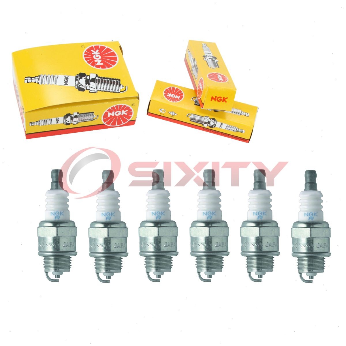 6 pc NGK 5113 BPMR4A SOLID Standard Spark Plugs for W9PR-U 98073-54776 ia