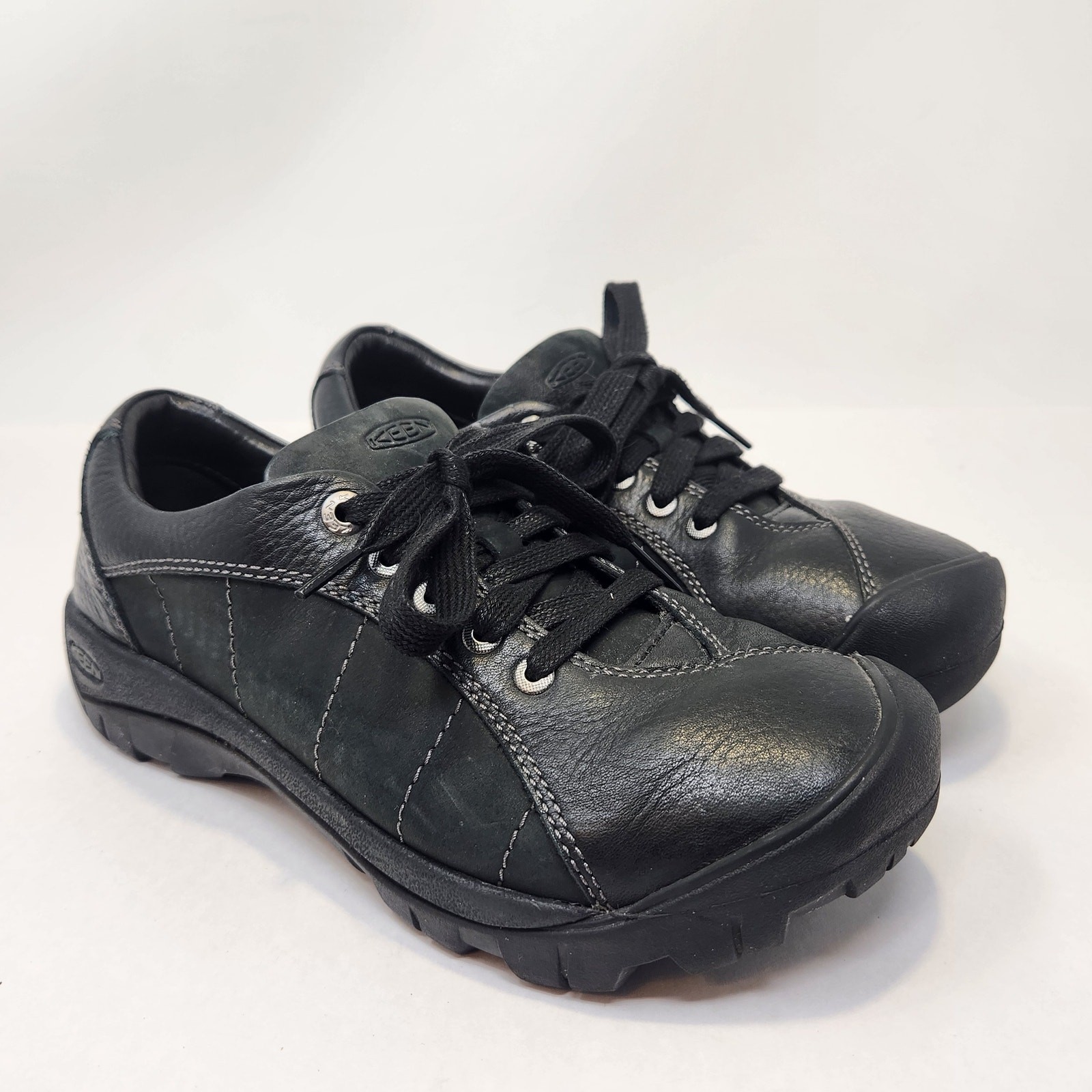 Scarpe da trekking stringate Keen Presidio nere in pelle oliata da donna misura 8 5 comode