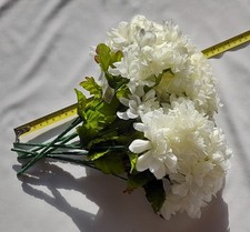 Lot of White Silk Fake Flowers Beautiful Realistic Faux Bouquet