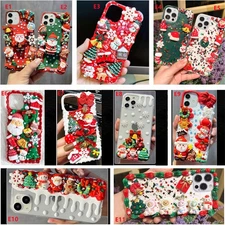 Cartoon Cream Christmas Xmas Gift Soft Girly Case Crystals Lanyard for Motorola