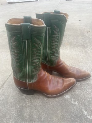 Vintage ML Leddy Custom Cowboy Boots Pre-Owned Size 7