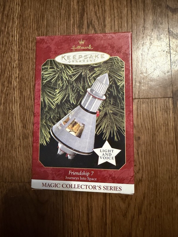 1997 Hallmark Keepsake Friendship 7 Journeys Into Space Ornament Light & Voice