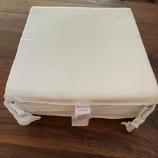 Sunbrella Outdoor Patio Sofa Chair Cushions White x 4 - 16.5"x17.25"x2"