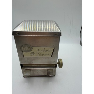 TableCraft Stainless Steel Toothpick Dispenser Retro Diner Style Silver 130