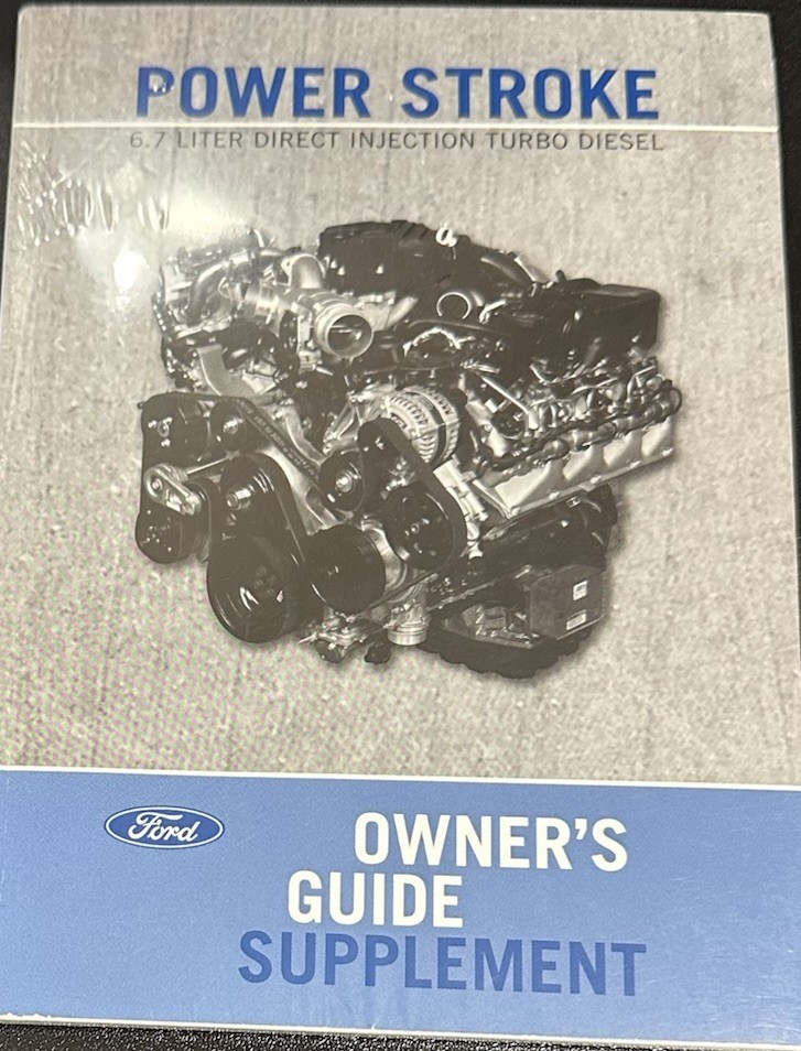 2011 FORD SUPER DUTY 6.7L POWER STROKE DIESEL OWNERS MANUAL SUPPLEMENT GUIDE