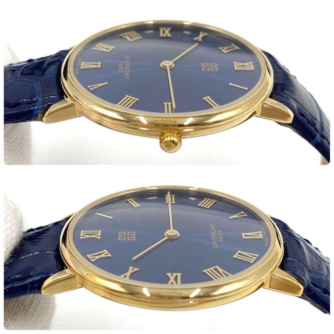 Givenchy Paris  Quartz Watch 1298 314 Gold Blue Men thumbnail 6