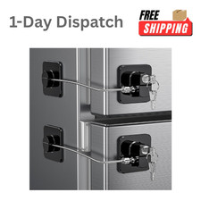 2 Pack Refrigerator Locks with 4 Keys Child Safety Lock No Drill Needed