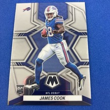 James Cook 2022 Panini Mosaic Rookie Card #285 Buffalo Bills. rookie card picture