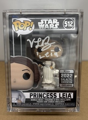 Funko Pop Star Wars Princess Leia #512 2022 Galactic Convention Exclusive SIGNED