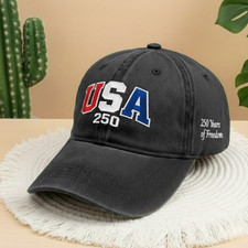 250 Years of Freedom Hat 1776-2026 Anniversary Embroidered Cotton Baseball Cap