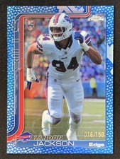 Landon Jackson 2025 Topps Chrome Rookies Football Leather Blue Base RC /150 #358