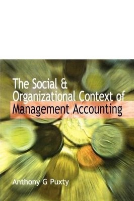 Tony Puxty Social and Organizational Context of Management Account (Taschenbuch)