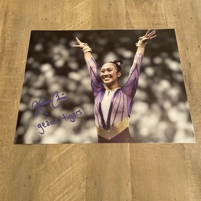 Kailin Chio Signed + geaux tigers Inscribed LSU Gymnastics Spotlight 11x14 Photo