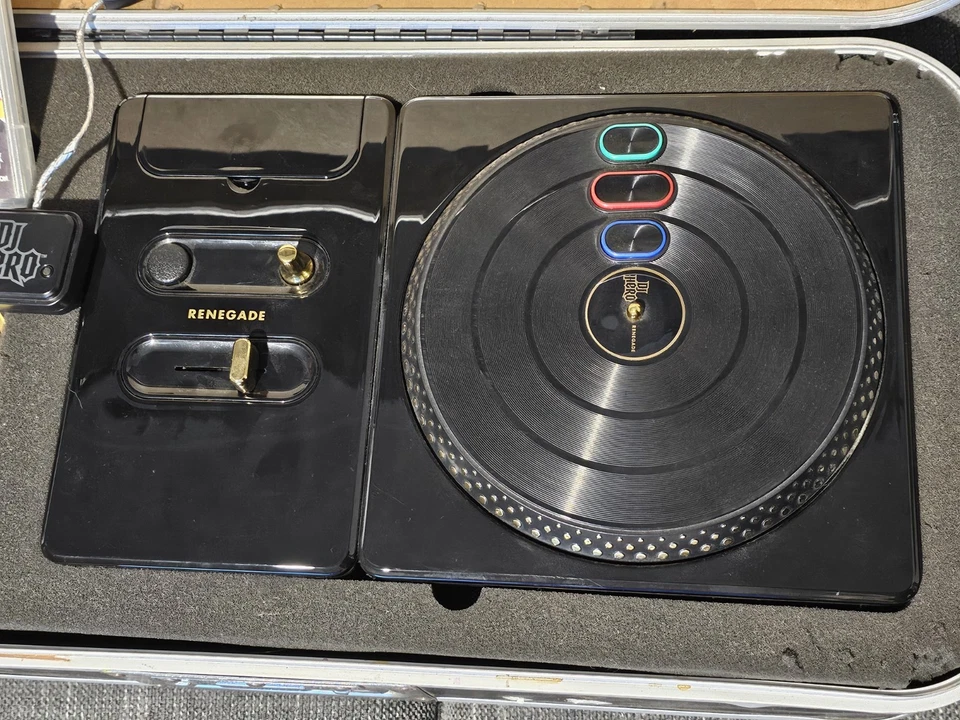 PS3 DJ Hero Renegade Edition With Case Turntable & Game Tested Working - Image 3 of 4