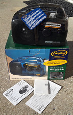 Freeplay Self Powered AM/FM Radio Solar Power Camping Wind Up Crank Clear Gray