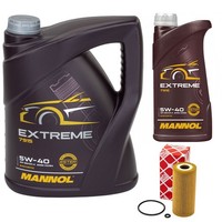 MotoröL Set Mannol 5W-40 API SN/CH-4 6 Liter + ÖLfilter FüR Mercedes A-Klasse