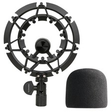 Blue Yeti Shock Mount with Foam Windscreen, Alloy Shockmount Reduces Vibratio...