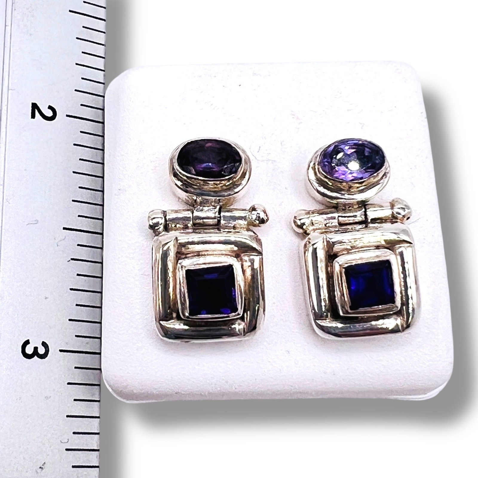 Amethyst Designer Earrings 925 Sterling Silver - … - image 5