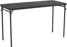 20" X 48" Vinyl Top Folding Table, Black