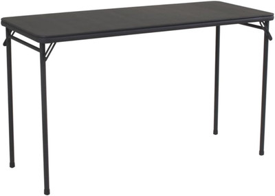 20'' X 48'' Vinyl Top Folding Table, Black