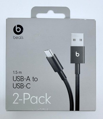 Original Apple Beats USB-A auf USB-C  Ladekabel 1,5m MDGH4ZM/A Black  2-Pack