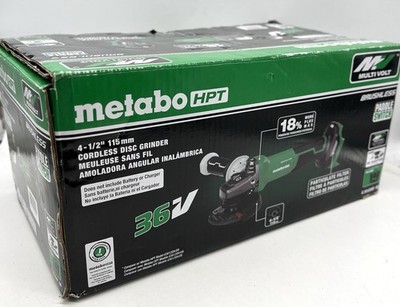 NEW Metabo HPT 36V Cordless 4-1/2'' Disc Angle Grinder w/ Bag (Tool Only)