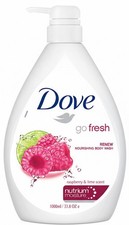 Dove Go Fresh Raspberry & Lime Scent Nourishing Body Wash, 33.8 oz 0.71 per gallon