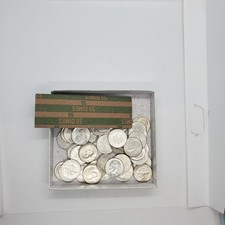 ROLL OF 50  1964 AND PRE  ROOSEVELT SILVER DIMES,AU.