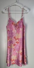 Vintage Jaclyn Smith Nightgown Slip Chemise XL Floral Pink Valentines Feminine