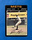 1971 TOPPS #513 NOLAN RYAN BASEBALL CARD - NY METS HOF - NO CREASES NICE
