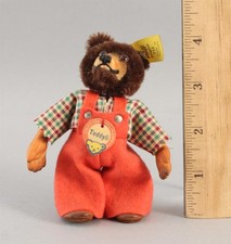 RARE Miniature Vintage 1950s German Steiff Teddyli Mohair Nodder Head Teddy Bear