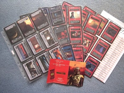 Star Wars CCG CLOUD CITY  DS card game set 90 cards BB Decipher 1997 + extras