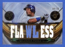 2019 Salvador Perez Topps Triple Threads FLAWLESS Relic TTR-SP2 #8/36