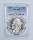 1879 Morgan Silver Dollar MS63 PCGS Blue Label *0043