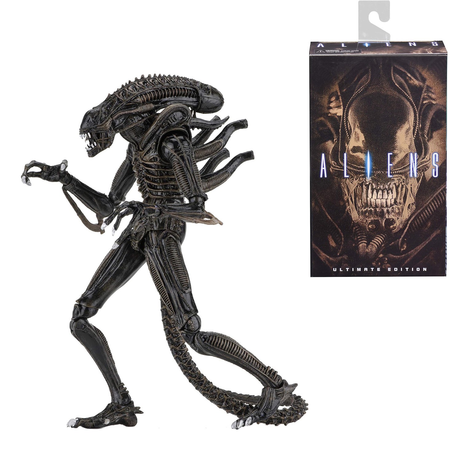 Aliens (1986) Xenomorph Alien Warrior 18cm Action Figure Ultimate Edition Brown