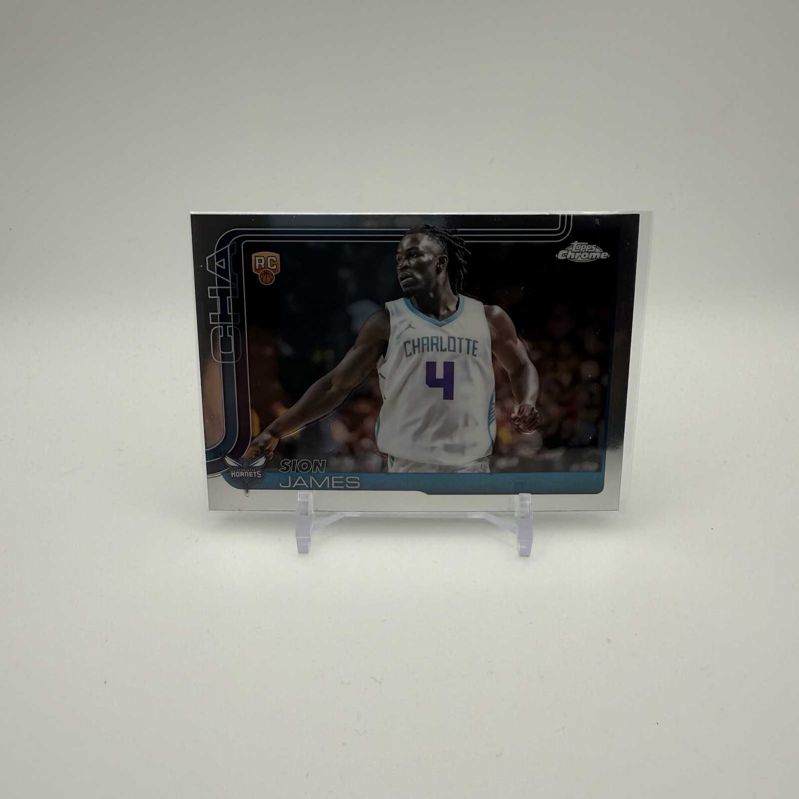 2025-26 Topps Chrome Basketball Sion James #283 RC Rookie Charlotte Hornets Duke