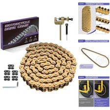 35 Roller Chain 3 Feet 95 Links with Chain Breaker 5 Master Links for Go Kart