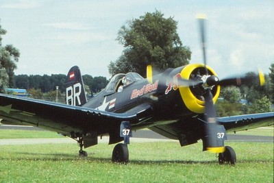 Dia OE-EAS Chance Vought F4U-4 Corsair EDRY 27.08.1994 35mm gerahmt jst-N11-86