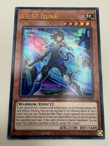 Yugioh Justice Hunters K9-17 Izuna Ultra Rare