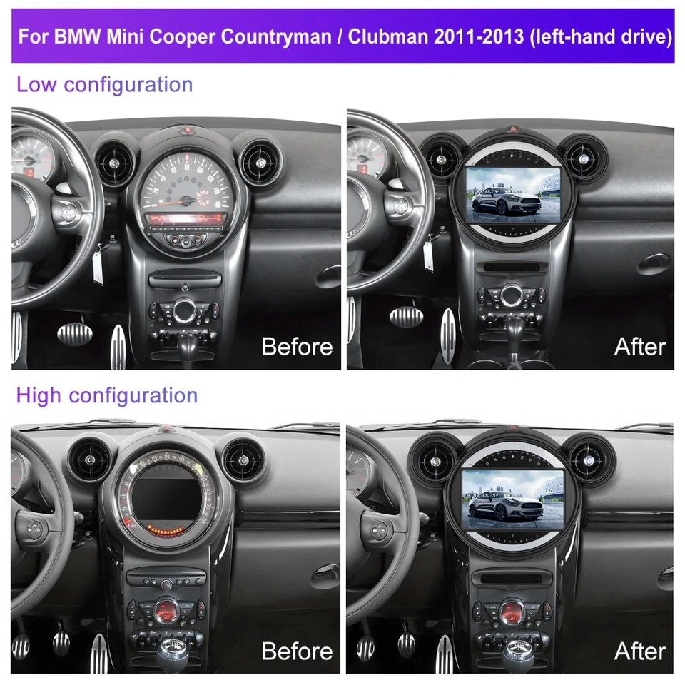 64GB Android 15 AutoRadio GPS CarPlay FM DAB+ Für BMW Mini Cooper R60 Countryman - Bild 2 von 4