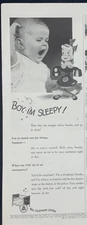 Magazine Ad* - 1941 - AT&T / Bell System - World War 2 - Boy, I'm Sleepy