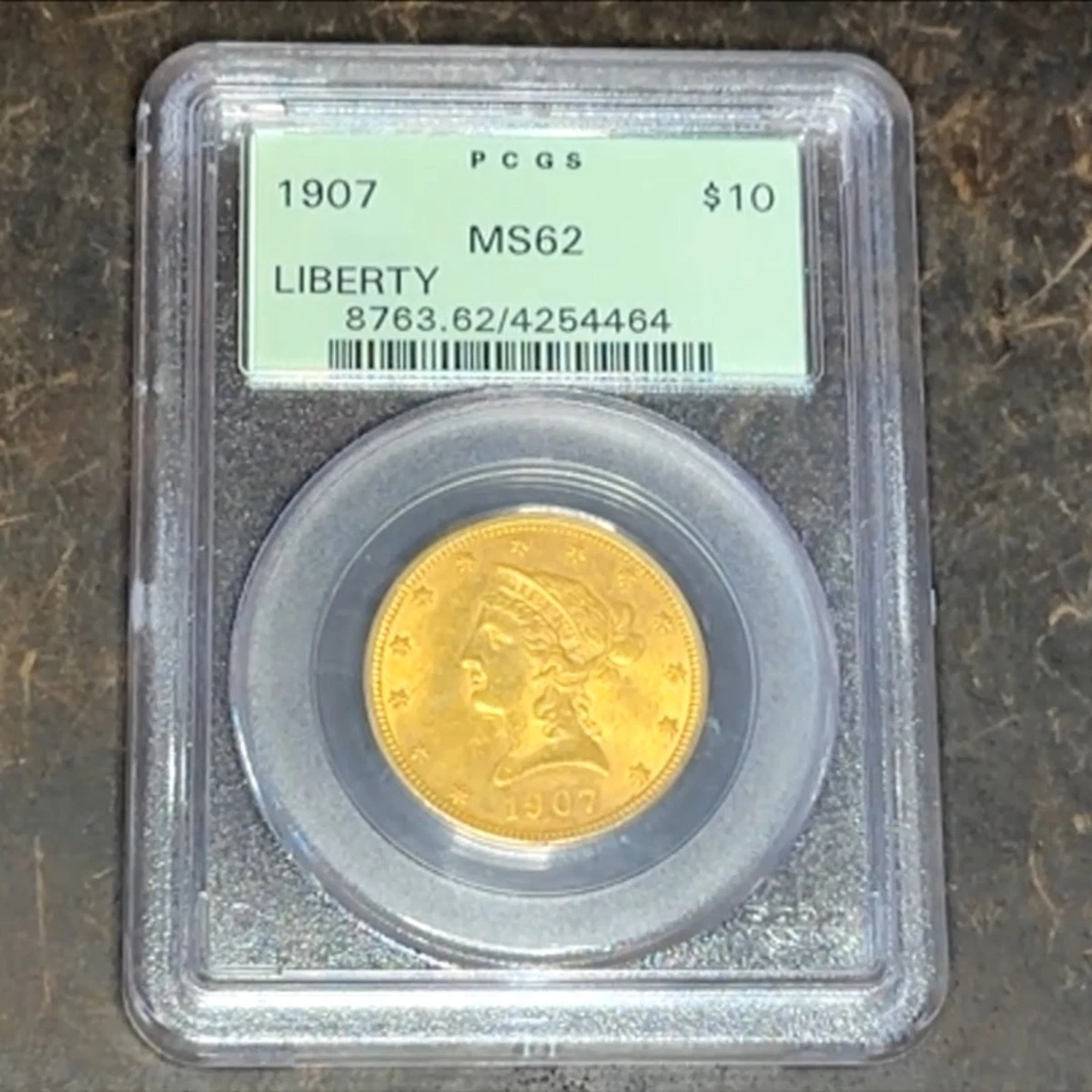 MS 62 Graded 1907 Year Eagle $10 US Gold Coins (Pre - 1933) for