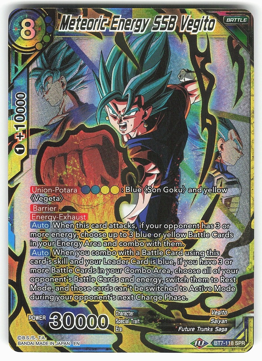 ドラゴンボールカード Meteoric Energy SSB Vegito (BT7-118 SPR) Meteoric Energy SSB Vegito BT7-118 SPR Dragon Ball Super Card | eBay