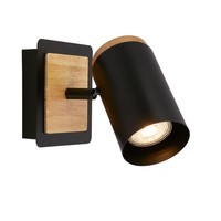 Wandleuchte GU10 Spotleuchte Wandleuchte Schwenkbar Flur Lampe Schwarz Holz