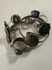 Vintage 925 Sterling Silver Mixed Jewelry Lot for wear or scrap 64 grams Rings