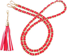 Purse Chain Strap with Tassel - Microfiber Leather - for Shoulder Straps for Ha