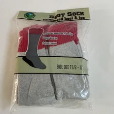 6 Pair Ozark Trail Men's Boot Socks Sz 7-1/2 -12 USA Made Reinforced Heel & Toe